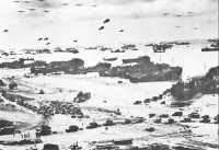 Normandy Beachhead Under 
P-38 Cover
