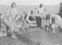 Airfield construction: 
Pierced-steel plank