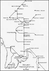 Map 21: Railway 
Transportation in Burma