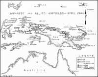 Map 27: Japanese and Allied 
Airfields–April 1944