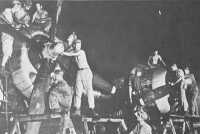 B-29 Maintenance – 
Night Work during the March fire blitz at Guam