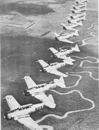 Advanced training: 
Formation flight, Foster Field, Tex