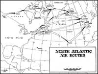 North Atlantic Air Routes