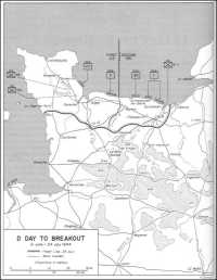 Map 1: D-Day to Breakout, 6 
June–24 July 1944