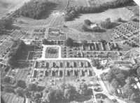 Aerial view of a Station 
Hospital (tented) in England