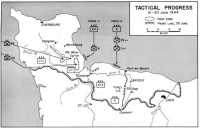 Map 11: Tactical progress: 
6–30 June 1944