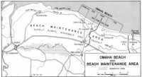 Map 12: OMAHA beach and 
beach maintenance area