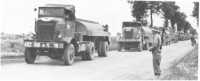4–5-ton, 4 x 4, 
truck tractor, COE, with 2,000-gallon gasoline semitrailer