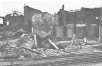 Remains of decanting site, 
POL Depot, Antwerp, hit by a German V-weapon