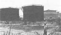POL storage tanks, used by 
the Americans, Petit Couronne, France, December 1944