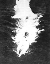German submarine under 
aerial attack