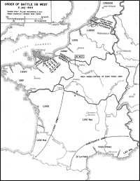Map 2: Order of Battle OB 
West, 2 July 1944