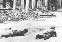 Infantrymen Hit the Ground 
on a Street in St