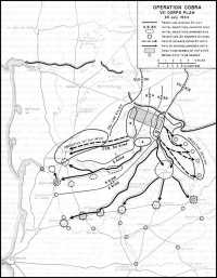 Map 10: Operation 
COBRA—VII Corps Plan, 20 July 1944