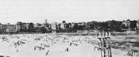 Beach at Dinard, showing 
underwater obstacles planted by the Germans to prevent amphibious landings