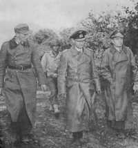 Generalmajor Hans von der 
Mosel and other German officers surrender at Brest