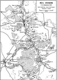 Map 2: 80th Division, 
5–10 September 1944