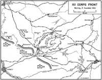 Map 7: XII Corps Front, 
Morning, 8 November 1944