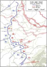 Map XXII: Third Army Front, 
Evening, 25 September 1944