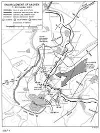 Map 4: Encirclement of 
Aachen 7–20 October 1944