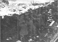 Constructing a Winterized 
Squad Hut Near the Front Lines
