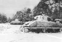 Tanks of the 7th Armored 
Division in a temporary position near St