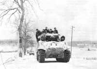 Elements of the 3rd Armored 
Division Advancing Near Manhay
