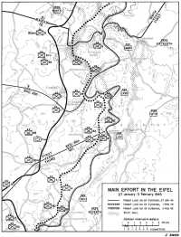 Map 1: Main Effort in the 
Eifel, 27 January-3 February 1945