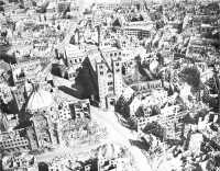 Destruction in the heart of 
Würzburg
