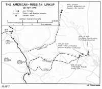 Map 7: The American-Russian 
Linkup, 25 April 1945