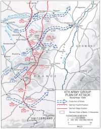 Map 24: 6th Army Group Plan 
of Attack, November 1944