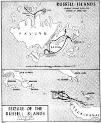 Map 1: Seizure of the 
Russell Islands: 21 February 1943