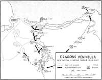 Map 8: Dragons Peninsula, 
Northern Landing Group, 5–19 July