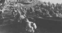 New Zealand troops of the 
14th Brigade land on Vella Lavella to relieve American soldiers battling the Japanese