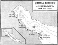 Map 13: Choiseul Diversion, 
2nd Parachute Battalion, 28 October - 3 November 1943