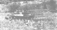 Japanese medium tanks 
knocked out during the night counterattack on 17 June at Saipan