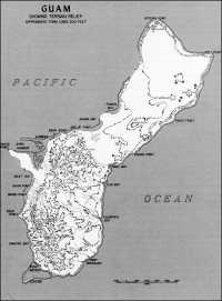 Map 24: Guam, Showing 
Terrain Relief