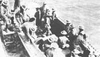 Marines in steel Higgins 
boat, 1939