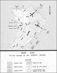 Map 6: Angaur 
Island—Four-Day Campaign by 81st Infantry Division