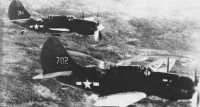 Curtiss 
“Helldivers” armed with rockets and bombs, replace SBDs of VMSB-244