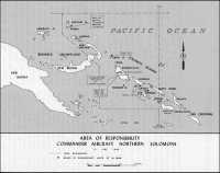 Map 22: Area of 
Responsibility, Commander Aircraft Northern Solomons