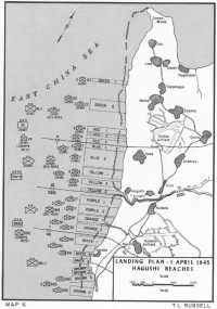 Map 6: Landing Plan—1 
April 1945—Hagushi Beaches