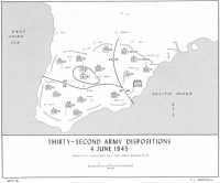 Map 16: Thirty-second Army 
Dispositions, 4 June 1945