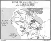 Map 20: Battle for Oroku 
Peninsula, 12–14 June Progress