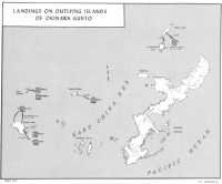 Map 22: Landings on 
Outlying Islands of Okinawa Gunto