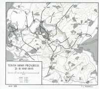 Map VIII: Tenth Army 
Progress, 21–31 May 1945