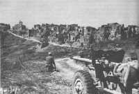 American troops entering 
the ruins of Santa Maria Infante