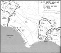 Map 4: II and VI Corps 
Link-Up 22–25 May 1944