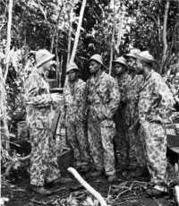 Fijian Commandos with their 
New Zealand leader