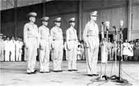 Ceremony at Camp Murphy, 
Rizal, 15 August 1941, marking the induction of the Philippine Army Air Corps